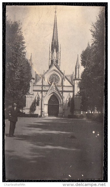 EARLY 1900 OLD PHOTOCARD MEXICO - LA CHAPELLE D'UN CIMETIERE FRANCAIS AU MEXIQUE ( Copie De La S. Chapelle à Paris ) - Anciennes (Av. 1900)