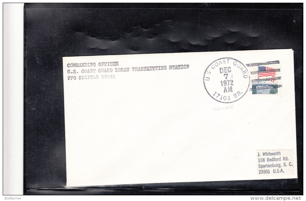 SPACE -   USA -  1972-  LORAN STATION COVER WITH US COAST  GUARD POSTMARK - United States