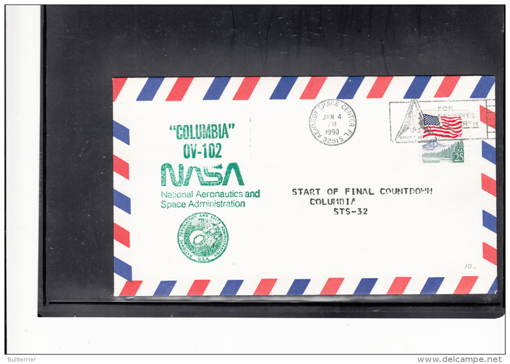 SPACE -   USA - 1990 COLUMBIA OV 102 COVER WITH KENNEDY SPACE CENTRE   POSTMARK - Etats-Unis