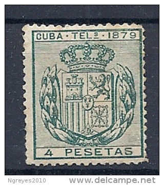 140018239  CUESP  EDIFIL  TELEGRAFOS  Nº  48  */MH - Kuba (1874-1898)