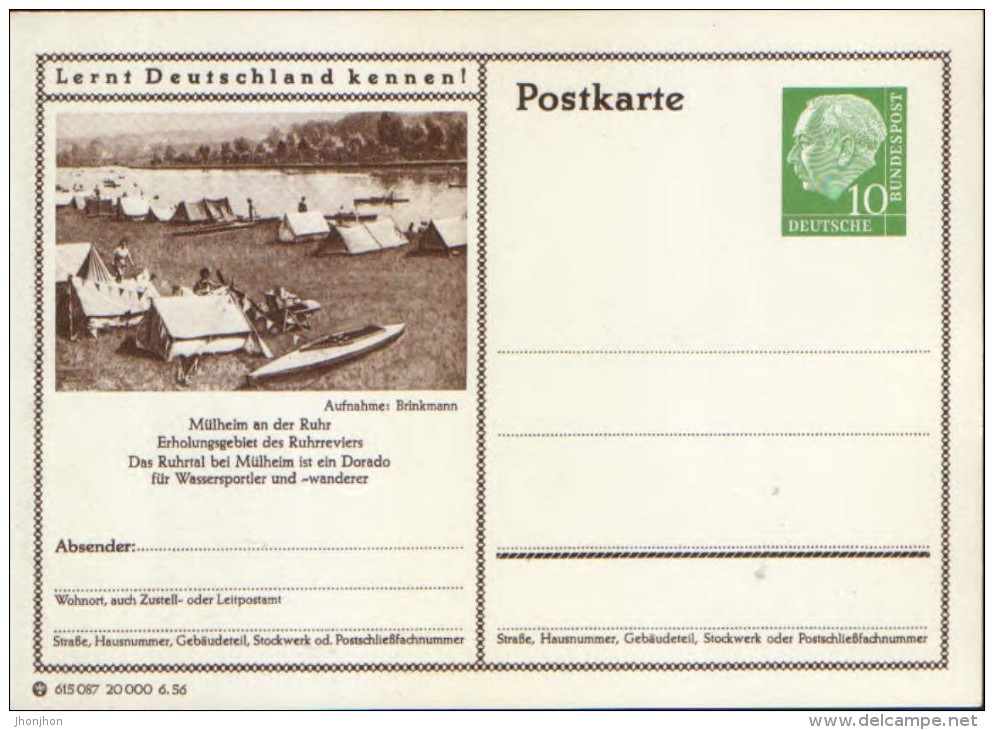 Germany/Federal Republic - Stationery Postcard Unused - P24 - Mulheim An Der Ruhr - Cartes Postales - Neuves