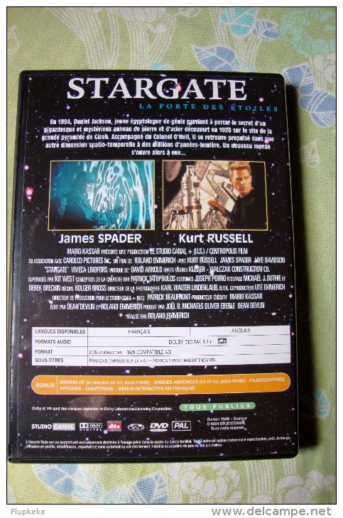 Dvd Zone 2 Stargate La Porte Des Étoiles Roland Emmerich 1994 Vostfr + Vfr - Sciences-Fictions Et Fantaisie