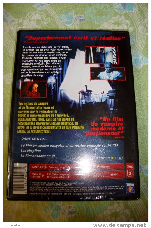 Dvd Zone 2 Cronos Guillermo Del Toro 2001 Vostfr + Vfr - Horror