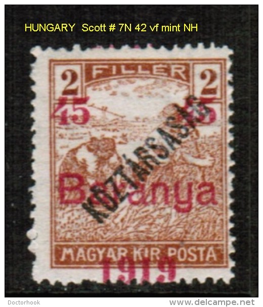 HUNGARY---Baranya   Scott  # 7N 42** VF MINT NH - Baranya