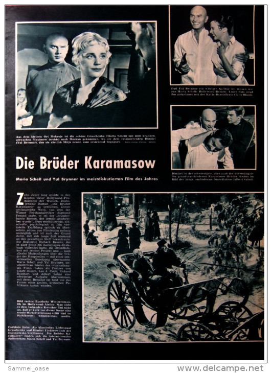 "Film Revue"  Lilli Palmer : Die Frau, Die Weiß Was Sie Will  -  Die Brüder Karamasow Mit Maria Schell - Nr. 25 Von 1957 - Zeitschriften
