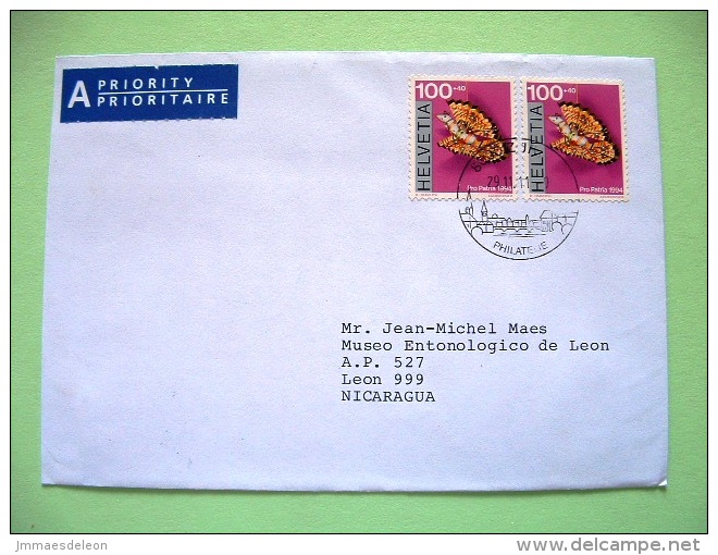 Switzerland 2011 Cover To Nicaragua - Jewelry Or Toy - Bird - Bridge Cancel - Lettres & Documents