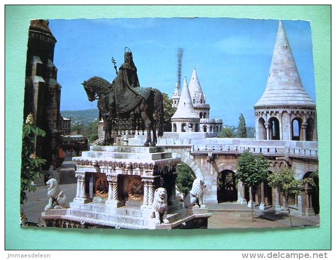 Hungary 1980 Postcard "Budapest - Fishermen Bastion - St Stephen On Horse" To France - Church - Briefe U. Dokumente