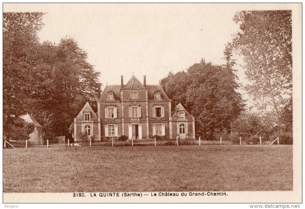 CPA CHATEAU DU GRAND CHEMIN à La Quinté. Parc, 1959 - Autres & Non Classés