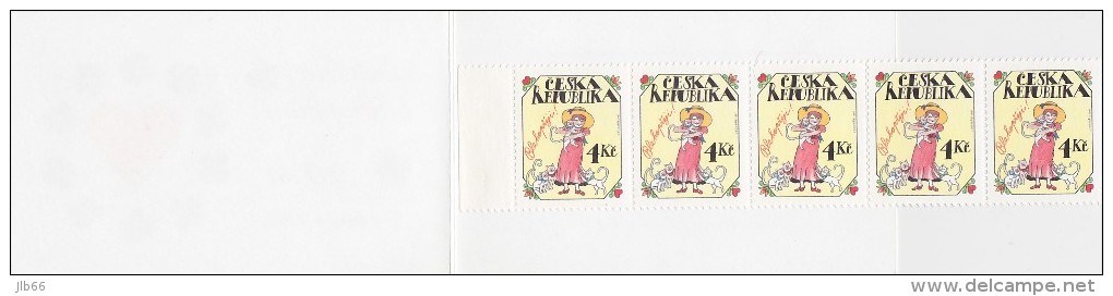Carnet De 5 Timbres YT C 138 Cœur 1997 Fillette Avec Chat / Booklet Michel MH 0-44 Girl And Cats - Unused Stamps