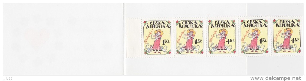 Carnet De 5 Timbres YT C 138 Cœur 1997 Fillette Avec Chat / Booklet Michel MH 0-44 Girl And Cats - Ungebraucht