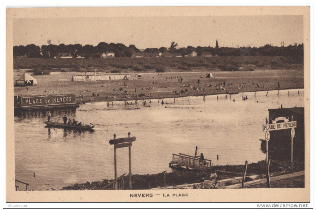 Nevers Cpa La Plage Passage à Bac - Nevers