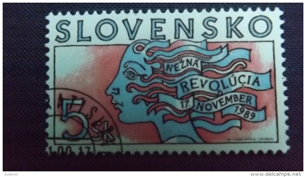Slowakische Republik Slowakei 355 Oo/used, 10. Jahrestag Der „Sanften Revolution“ - Oblitérés