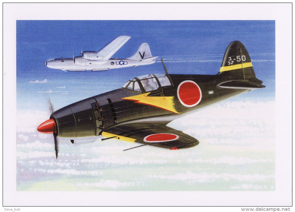 Aviation Art Postcard WW2 Japan Mitsubishi J2M3 Raiden Aircraft John Batchelor - 1939-1945: 2a Guerra