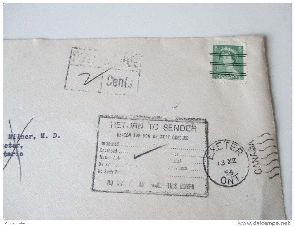 3 Belege OHMS Und 1954 Return To Sender. Financial Branch. Interessante Belege Mit Vielen Stempeln!! - Briefe U. Dokumente