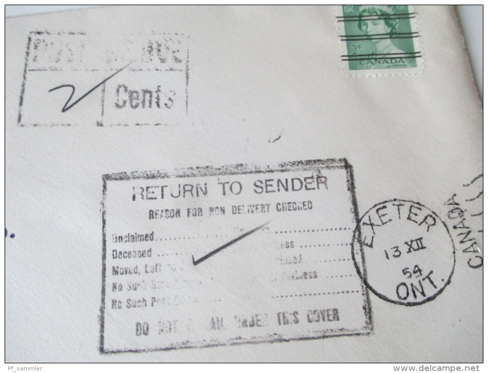 3 Belege OHMS Und 1954 Return To Sender. Financial Branch. Interessante Belege Mit Vielen Stempeln!! - Briefe U. Dokumente