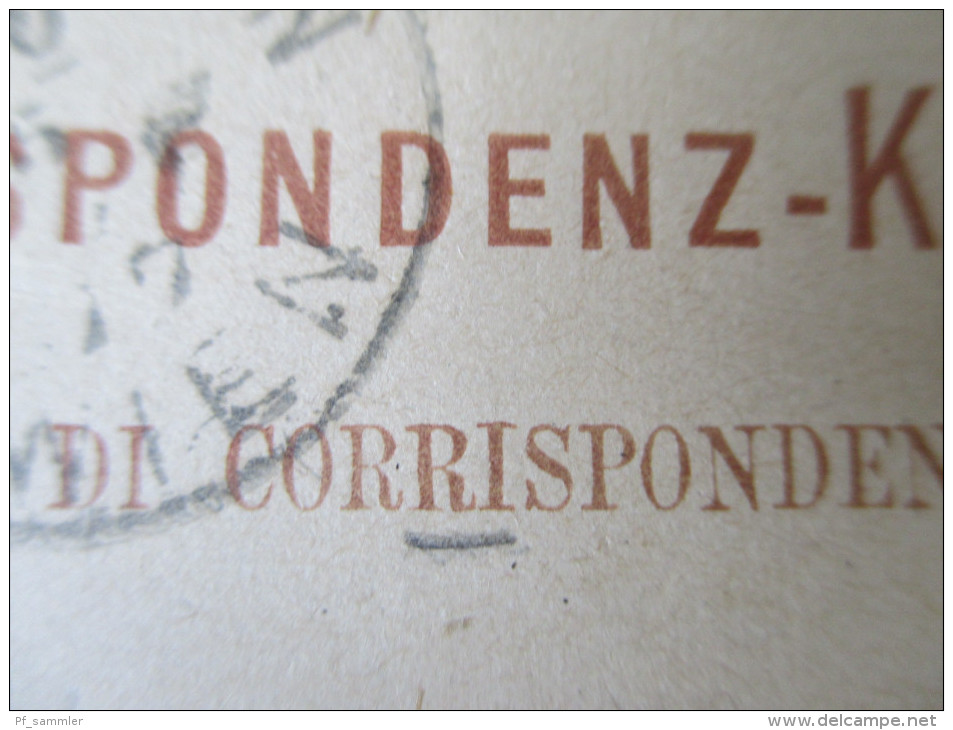 Österreich GA 1877 Nr. P 27 Ital. Mit Aufdruckfehler?! Rarität?? "RI" In Corrispondenza Fett Gedruckt. - Sonstige & Ohne Zuordnung