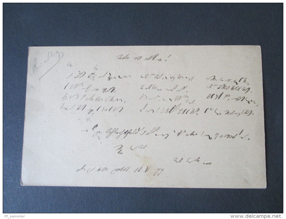 Österreich GA 1877 Nr. P 27 Ital. Mit Aufdruckfehler?! Rarität?? "RI" In Corrispondenza Fett Gedruckt. - Sonstige & Ohne Zuordnung