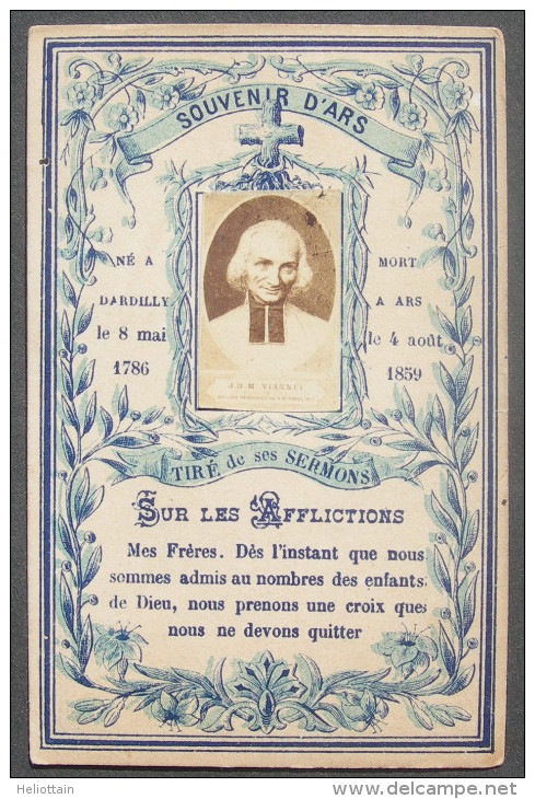 CANIVET  IMAGE PIEUSE Chromo & Photo Miniature : St JEAN MARIE VIANNEY CURE D´ARS - HOLY CARD - SANTINO - Santini