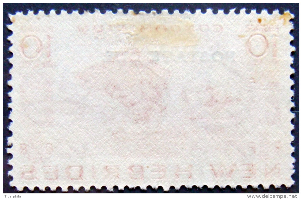 NEW HEBRIDES , BRITISH 1953 10c Sailing Postage Due MLH WHITE GUM ScottJ12 CV$2.50 - Ongebruikt