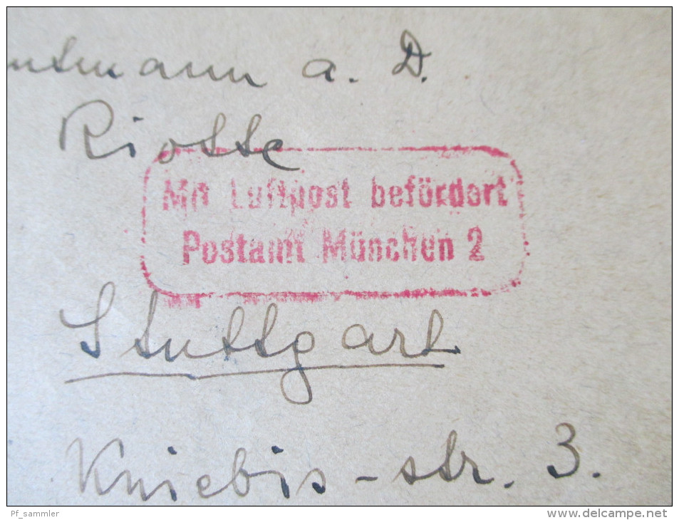 Ungarn 1931 Mit Luftpost Befördert Postamt München 2. MiF. Schöner Beleg!! - Cartas & Documentos