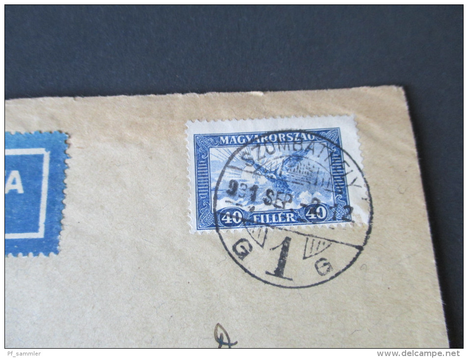 Ungarn 1931 Mit Luftpost Befördert Postamt München 2. MiF. Schöner Beleg!! - Lettres & Documents
