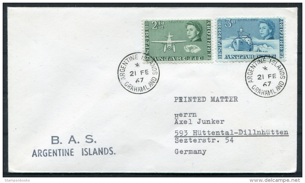 1967 B.A.T. Antarctic Argentine Islands Grahamland Cover - Covers & Documents