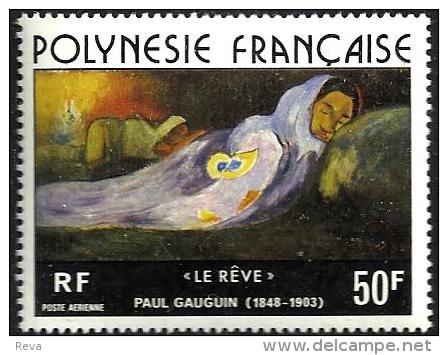 POLYNESIE FRANCAISE AIR GAUGHIN PAINTING  50 FR STAMP ISSUED 1976 SG226 MINT CV£22 READ DESCRIPTION !! - Unused Stamps