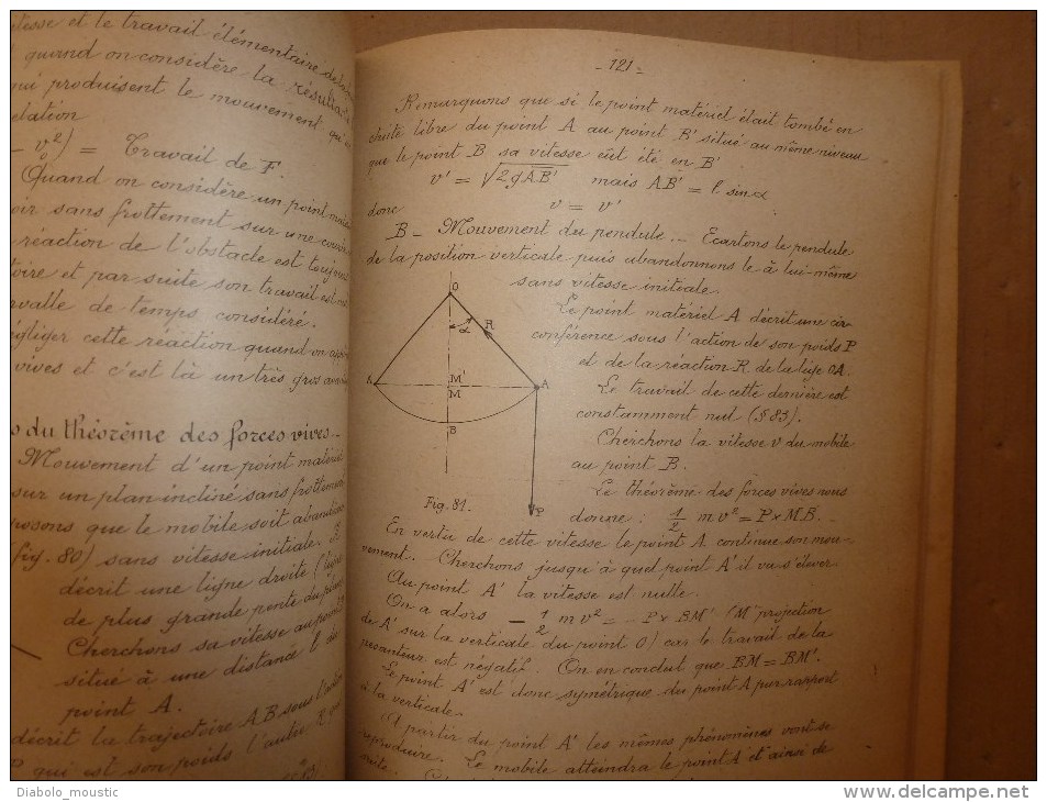 1921     Ecole Militaire        COURS  de MECANIQUE