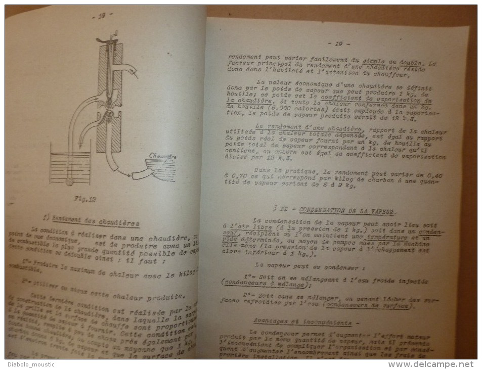 1925-1926     Ecole Spéciale Militaire De St-Cyr    COURS De SCIENCES APPLIQUEES (Moteurs Thermiques Et Automobiles) - Documenti