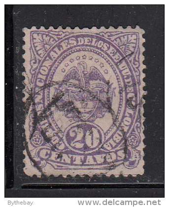 Colombia Used Scott #120 20c Coat Of Arms, Violet - Colombia