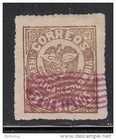 Colombia MH Scott #191 5c Coat Of Arms With Magenta Overprint - Colombia