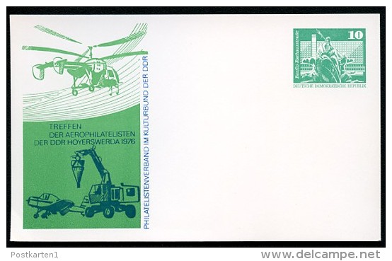 DDR PP16 C2/011a Privat-Postkarte AEROPHILATELISTEN Hoyerswerda 1976 - Privatpostkarten - Ungebraucht