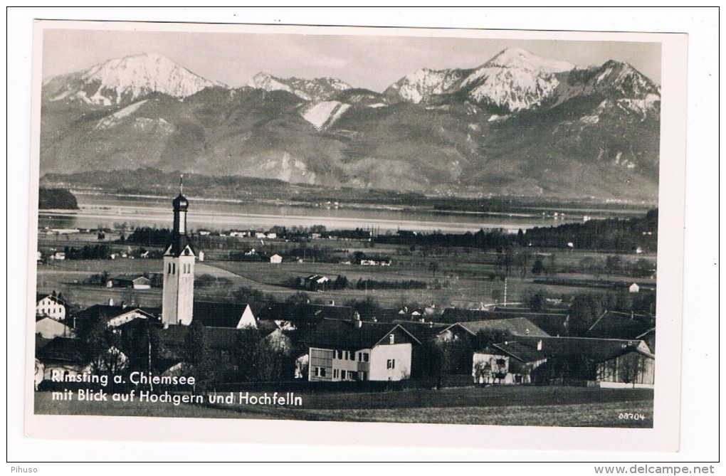 D4677    RIMSTING A. CHIEMSEE : Mit Blick Auf Hochgern Und Hochfelln - Rosenheim