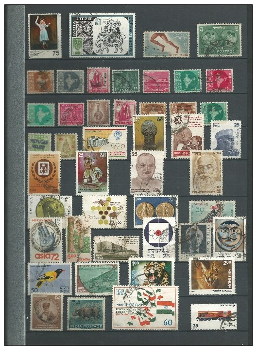 Collection inde nombreux timbres anciens