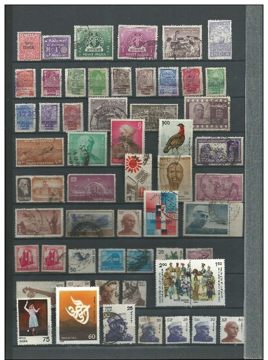 Collection inde nombreux timbres anciens