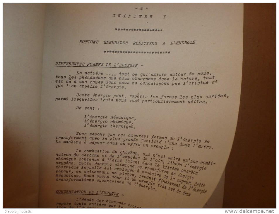 1925-1926 Ecole Spéciale Militaire De St-Cyr COURS De SCIENCES APPLIQUEES (Notion électricité,Elecricité Industrielle) - Documents