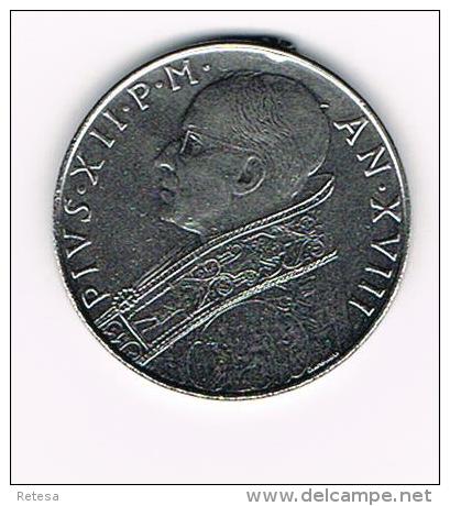 ¨ VATICAANSTAD  100 LIRE  PAUS  PIUS XII 1956 - Vatican