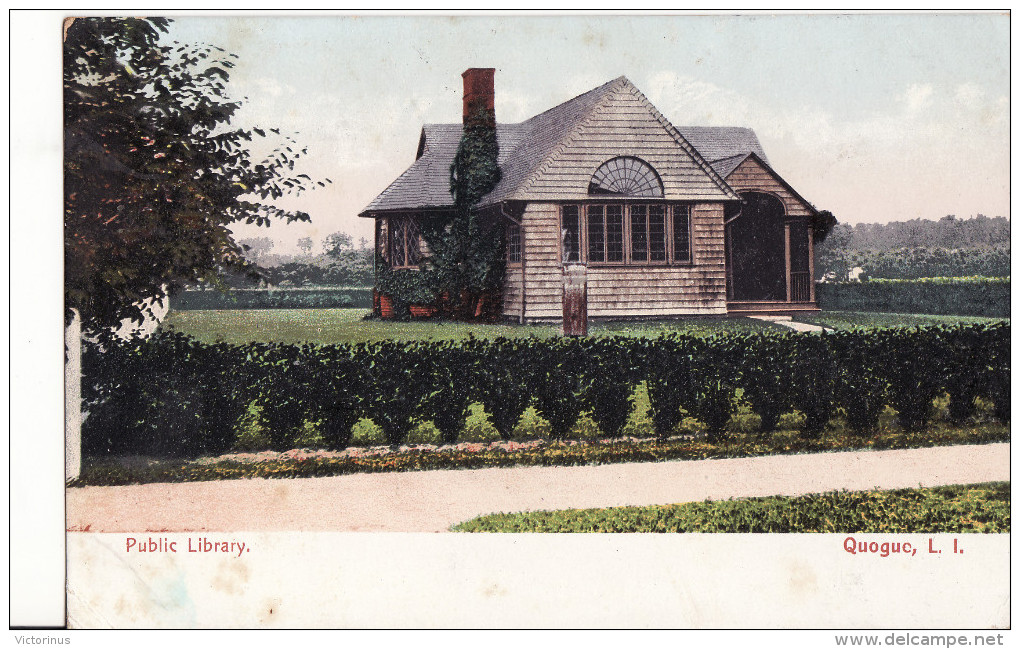 QUOGUE, L. I. -  Public Library -  1918 - Long Island
