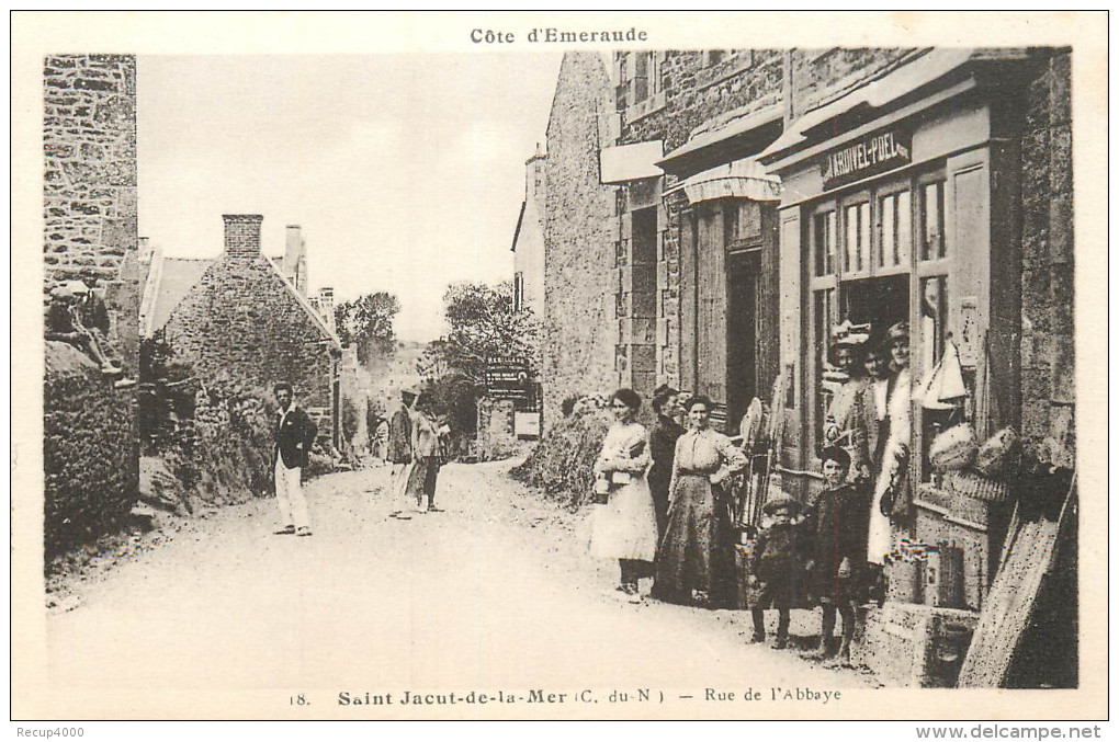 22 SAINT JACUT DE LA MER  Rue De L'abbaye Commerce   2 Scans - Saint-Jacut-de-la-Mer