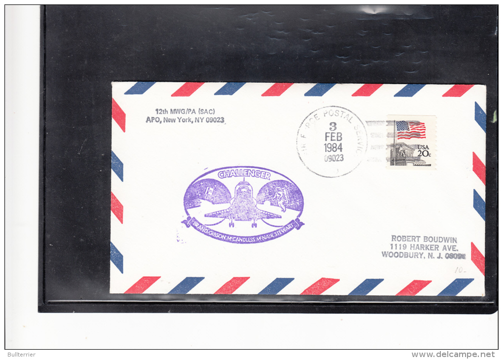 SPACE -   USA - 1984 - CHALLENGER  SAC  COVER  WITH  APO   POSTMARK - Etats-Unis