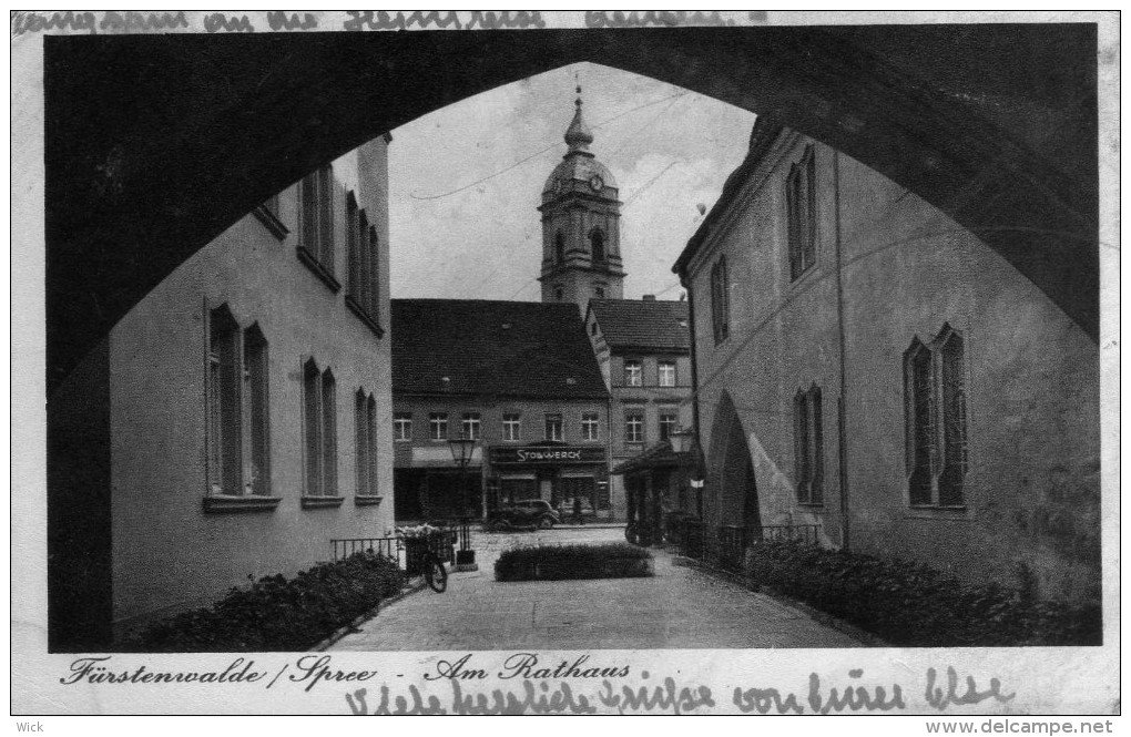 AK Fürstenwalde / Spree -Am Rathaus -selten !!! - Fuerstenwalde