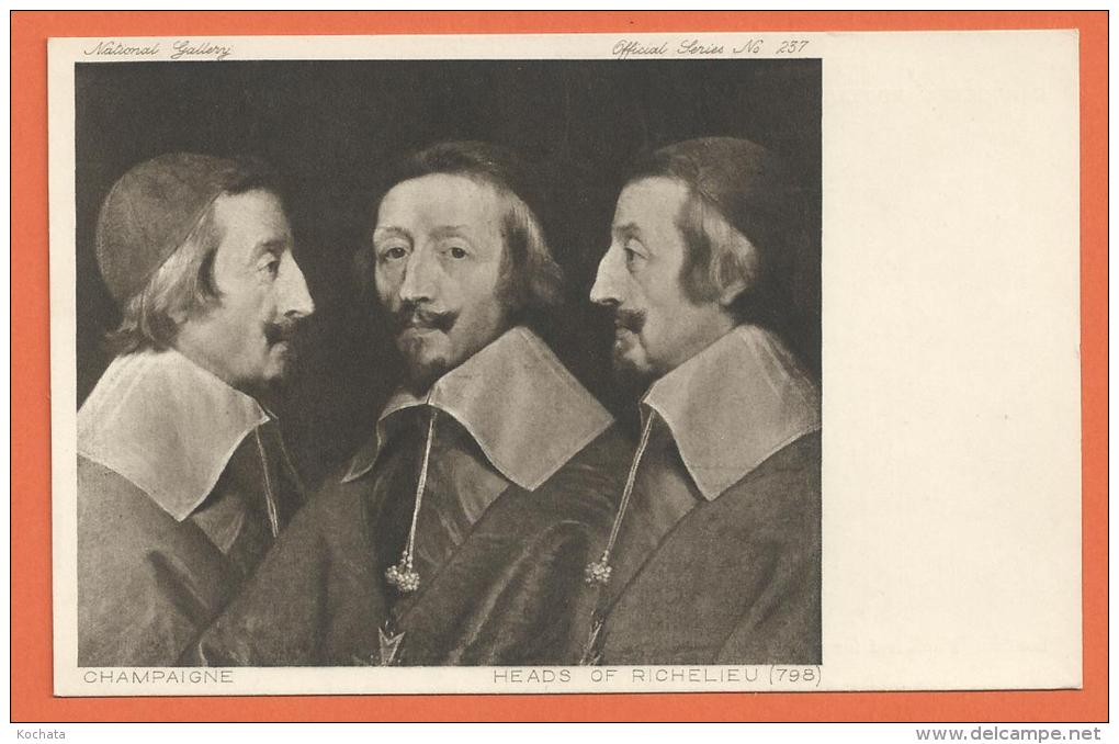 Oct25, Champaigne, Heads Of Richelieu, National Gallery, Official Serires 237, Non Circulée - Historia