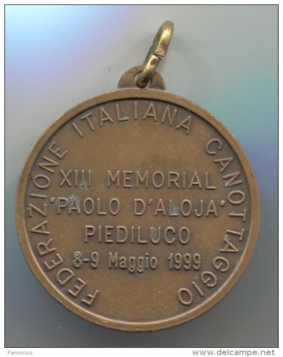 Rowing, Kayak, Canoe - Italy, Italia, FIC, Vintage Pin, Badge, Medal - Aviron
