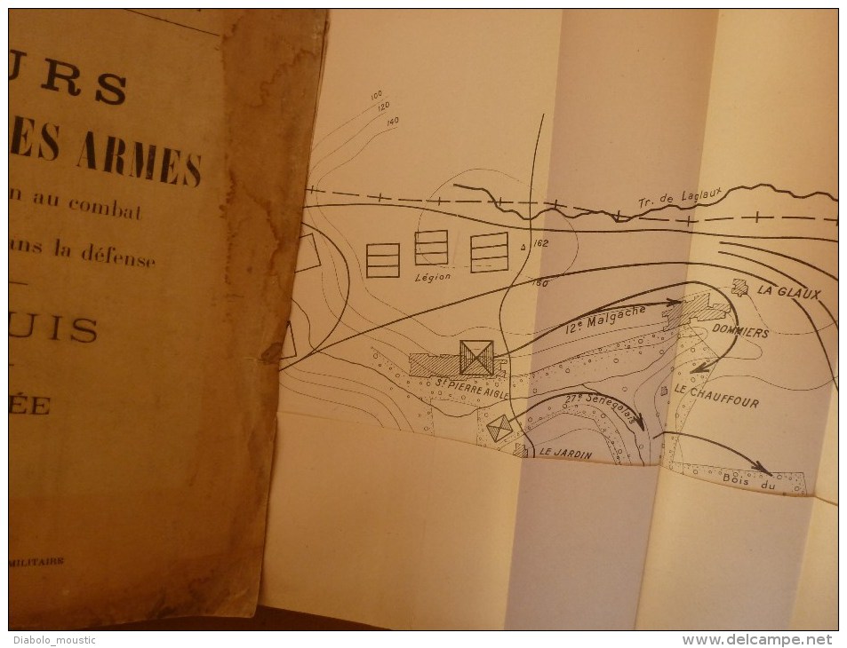 1927 Ecole Spéciale Militaire De St-Cyr COURS D'EMPLOI Des ARMES OPERANT En LIAISON Au COMBAT ATTAQUE-DEFENSE (Croquis) - Documenti