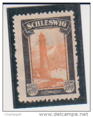 German Germany Mourning Labels Lost Colonies Territories Schleswig  Issued In 1920 By Sigmund Hartig MHR - Schleswig-Holstein