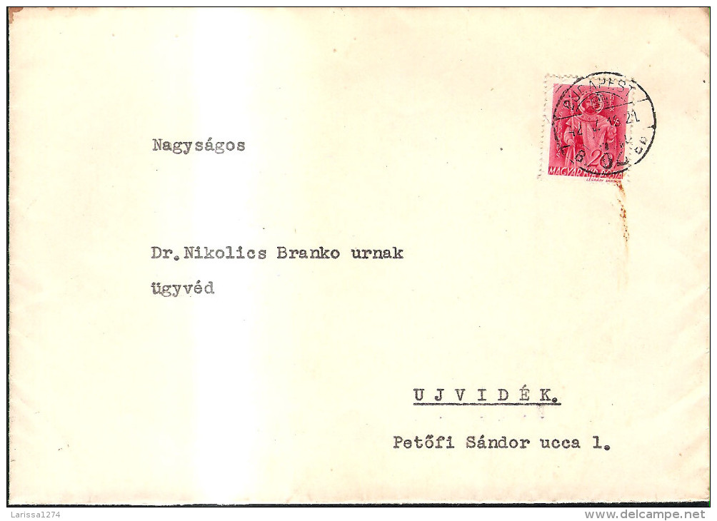 164.WWII HUNGARY 1942  Letter From Budapest  To Ujvidek-Novi Sad - Lettres & Documents
