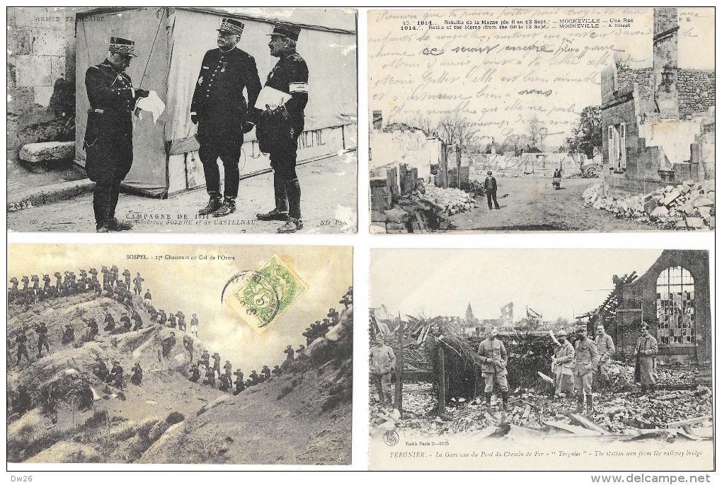 Beau lot de 35 CPA Guerre de 1914 (24 cartes non écrites) - Beaucoup de cartes animées