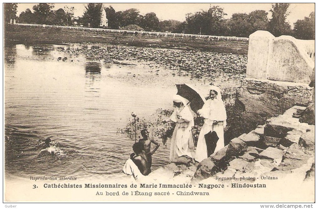 Nagpore Hindoustan Au Bord De L'etang Sacré Chindwara - Indien