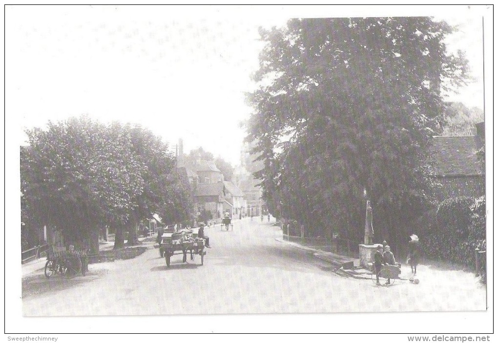 WEST SUSSEX LIBRARY REPRO HIGH STREET STEYNING 1914 UNUSED SMALL SIZE POSTCARD - Autres & Non Classés