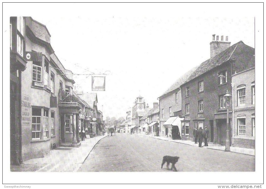 HIGH STREET STEYNING 1914 WEST SUSSEX LIBRARY REPRO  UNUSED SMALL SIZE POSTCARD - Andere & Zonder Classificatie